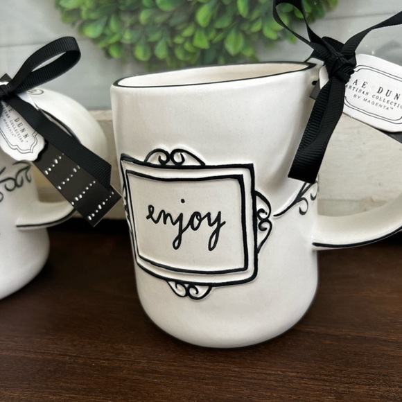 Rae Dunn Artesian Collection ENJOY - set of mugs - NWT - Picture 3 of 10